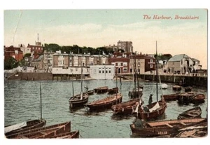 BROADSTAIRS UK INGLATERRA BARCOS KENT EN PUERTO POSTAL CIRCA 1910 92219 OS - Imagen 1 de 2