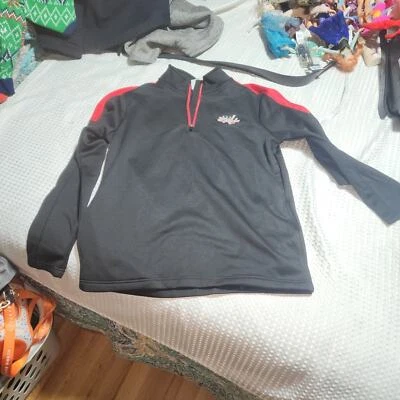 NHL EUC МУЖСКОЙ РАЗМЕР СРЕДНИЙ ВАШИНГТОН CAPITOLS QTR МОЛНИИ ПУЛОВЕР ИЗОЛИРОВАННЫЙ ВЕРХ - Изображение 1 из 4