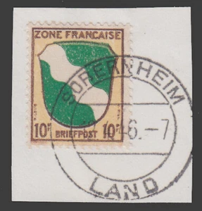 Zona Francesa 5 Bfs 10 F Edición General, matasellado, grabado Schlegel BPP - Imagen 1 de 2