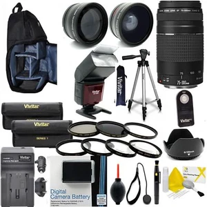 PAQUETE DE ACCESORIOS CANON REBEL T6 / KIT INCLUYE Canon EF 75-300mm f/4-5.6 III - Imagen 1 de 12
