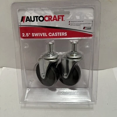 AutoCraft-2.5" Swivel Casters 360deg. 2 In Pack, AC935. New