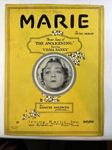Marie Il Risveglio Spartito Vintage 1928 con Vilma Banky Irving Berlino - Foto 1 di 5