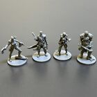 4PCS Hunter Warriors Miniatures Fallout Board Game Model Table-Top Wargaming Toy