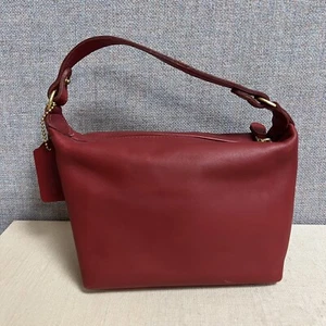 Vintage Coach Matte Red Leather Mini Bag NWOT RARE - Picture 1 of 12