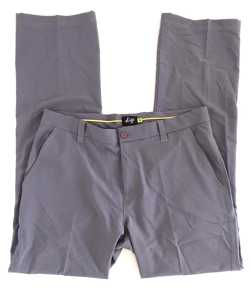 Sligo Casual Golf Trouser Mens Size 34 Gray Straight Leg Stretch  - Image 1 of 4
