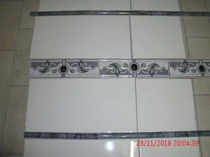 109 St. Keramikbordüren Bano 309 azul grigio Fliesenverlegung Bad oder Küche - Bild 1 von 4
