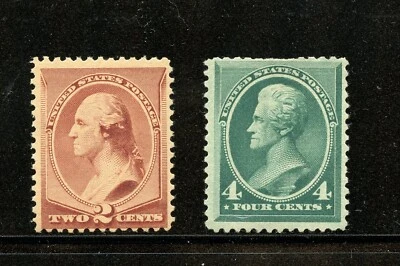 KMC4076-U.S. #210-211 (U137) Washington & Jackson, perf 12, M,H,FVF,CV$270.00 - Image 1 of 2