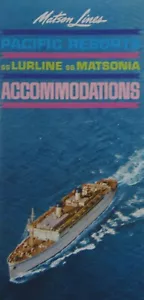 Vintage Matson Lines SS Lurline Deck Plan Ozeandampfer Honolulu Hawaii 1960-70er - Bild 1 von 10