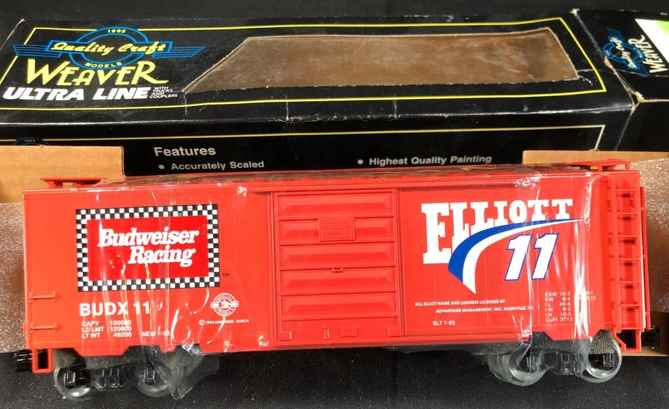 WEAVER QUALITY CRAFT BUDWEISER RACING BILL ELLIOT #11 REEFER CAR NEW IN BOX - Image 1 of 1