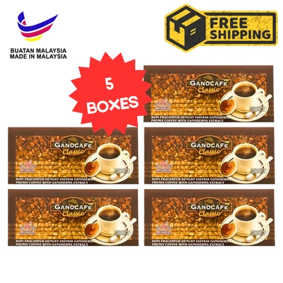 5 X Boxes Ganocafe Classic Gano Excel Cafe Coffee Ganoderma Lucidum 30 Sachets - Image 1 of 4