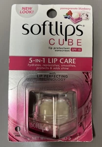 Softlips Würfel 5 in 1 Lippenpflege Granatapfel Heidelbeere EINGESTELLT *EXP* Neu - Bild 1 von 4