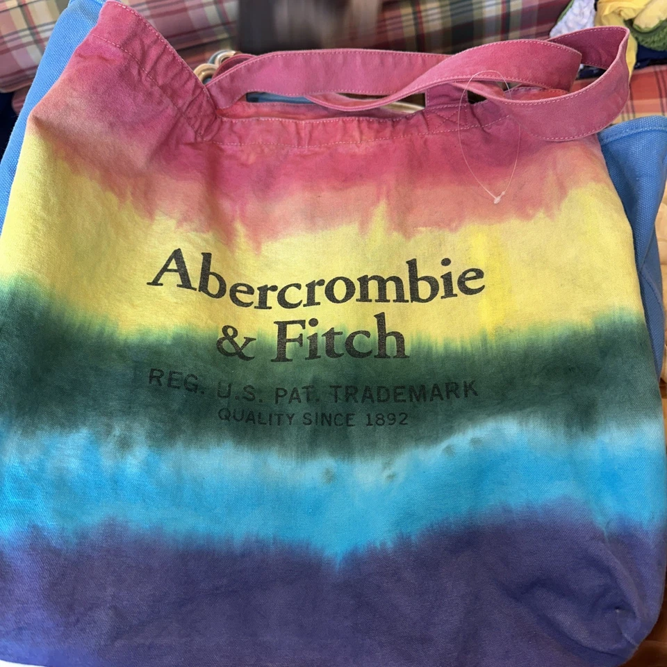 Bolso de Mano Vintage Abercrombie & Fitch Cartera Tie Dye Lona Envejecido Playa Y2K Foto 1 de 4