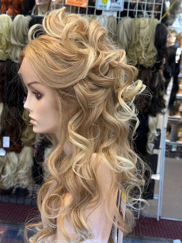 VEGAS GIRL WIGS  big girl   sale drag lace front frosted blonde - Image 1 of 1