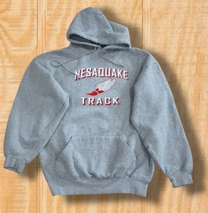Nesaquake Smithtown School Track & Field Medium Heather Gray Sweat Shirt Hoodie - Picture 1 of 11