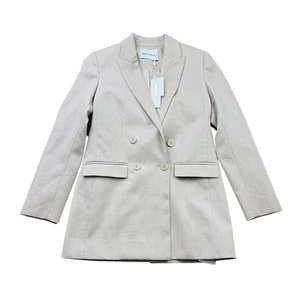 Blazer Rebecca Vallance Talla 6 Beige Doble Pecho Chaqueta de Trabajo Nuevo con Etiquetas - Imagen 1 de 10