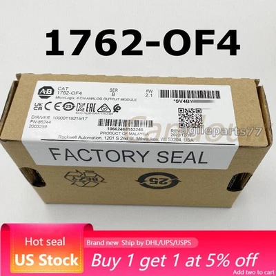 NEW Sealed 1762-OF4 AB MicroLogix 4CH Analog OUTPUT Module 1762OF4 US Free Tax - Image 1 of 4