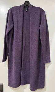 Eileen Fisher Cardigan Women’s M Medium Purple Open Front - Picture 1 of 8