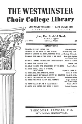 Jesu Our Faithful Guide by David A. Wehr – SATB A Cappella Theodore Presser 1964 - Image 1 of 3