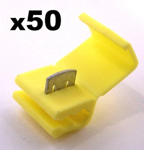 50x Yellow Snap-Lock ScotchLok Electrical Cable Splice and Feed Connectors - Picture 1 of 1