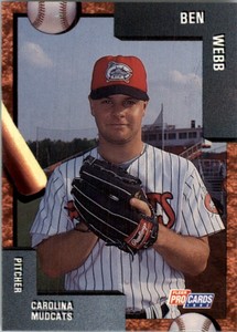 1992 Carolina Mudcats Fleer/ProCards #1182 Ben Webb