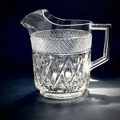 Imperial Glass Cape Cod Pitcher with Ice Lip 8” Crystal Clear 160 239 Vintage - Image 1 of 4