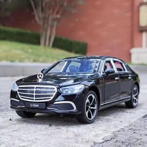 1:24 Diecast Alloy Maybach S400 S-Class Car Model Sounds Lights Toy Vehicle Gift
