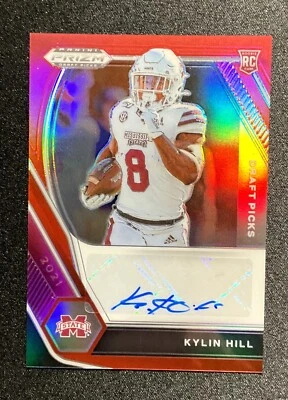 KYLIN HILL 2021 PRIZM DRAFT PICKS #DPA-KHI RED PRIZM RC AUTO /199 SP - Image 1 of 2