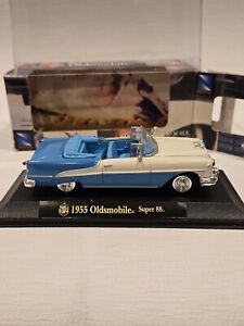 1955 Oldsmobile Super 88 Collectible - Blue & White 1:43 Scale Diecast - New-Ray