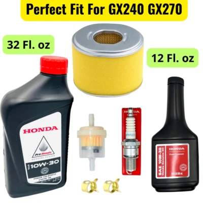 MY STORE Tune up kit Honda GX240 GX270 eng. air filter rep. 17210-ZE2-505 oil spark plug