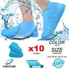 Rain Waterproof Blue Shoe Boot Anti Slip Silicone shoes Cover Protector 10 Pairs