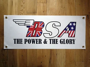 BSA The Power & The Glory Rocket resistente a la intemperie garaje exterior uso pancarta artística - Imagen 1 de 1