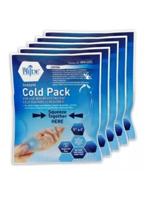 NEW MED PRIDE Instant Cold Packs 5 Single Use Cold Therapy Packs - Picture 1 of 3