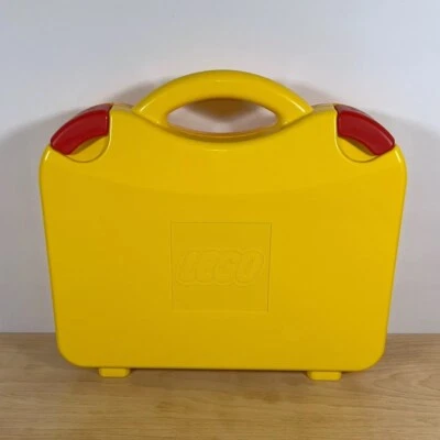 LEGO Estuche de Transporte de Plástico Amarillo y Naranja Caja de Almacenamiento con Divisores y Legos Foto 1 de 4