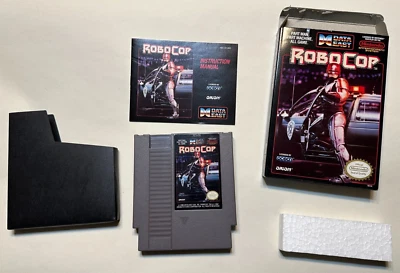 Robocop Nintendo Nes Game Complete CIB robo cop box + manual tested nice 👮 - Image 1 of 4