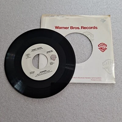 Randy Travis PROMISES 7" Vinyl 45RPM Radio Station Promo Warner Bros 1987 - Image 1 of 2