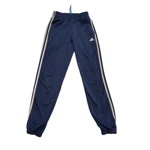 Adidas Navy Blue Skinny Tracksuit Bottoms Uk Boy's 11-12 Yrs W25 L27 ZZ649 - Picture 1 of 4
