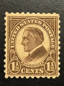 US STAMP Scott #582 1925 1 1/2c Harding MNH OG SEE IMAGES! CV ~ $11 - Picture 1 of 5