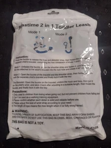 2 in 1 Toddler Leash - Anti Lost Wrist Link for Toddlers - Toddler blue USA - Picture 1 of 4