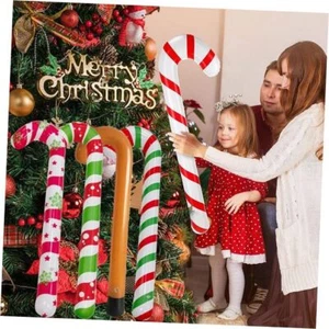 5pcs Christmas Inflatable Candy Cane Novelty 90cm Giant Blow Up Candy Sticks - Picture 1 of 4