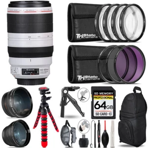 Canon EF 100-400mm IS II USM Lens - 3 Lens Kit + Tripod + Backpack - 64GB Kit - Picture 1 of 7