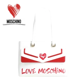Bolso de hombro/mano Love Moschino rojo y blanco... Bolsas de marca de BagaholiX (A358) - Imagen 1 de 10