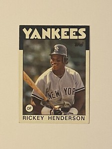 1986 Topps Rickey Henderson New York Yankees #500 Baseball Card HOF