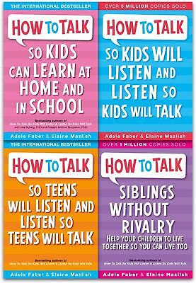 How To Talk So Kids And Teens Will Listen 4 Books Collection Set Pack NEW • 16.87£