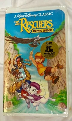 The Rescuers Down Under (VHS, 1991) #1142 Disney Black Diamond - NEW Sealed - Image 1 of 4