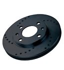 Black Diamond Drilled Front Discs for Kia Sorento Mk1 2.5TD CRDi 140 02>06
