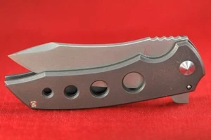 Jeremy Marsh MAC RoxStar Chisel Grind, Anodized/Natural Wash Titanium Handle #29 - Picture 1 of 13