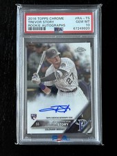 2016 Topps Chrome Trevor Story RC Auto #RA-TS PSA 10 GEM MT Colorado Rockies