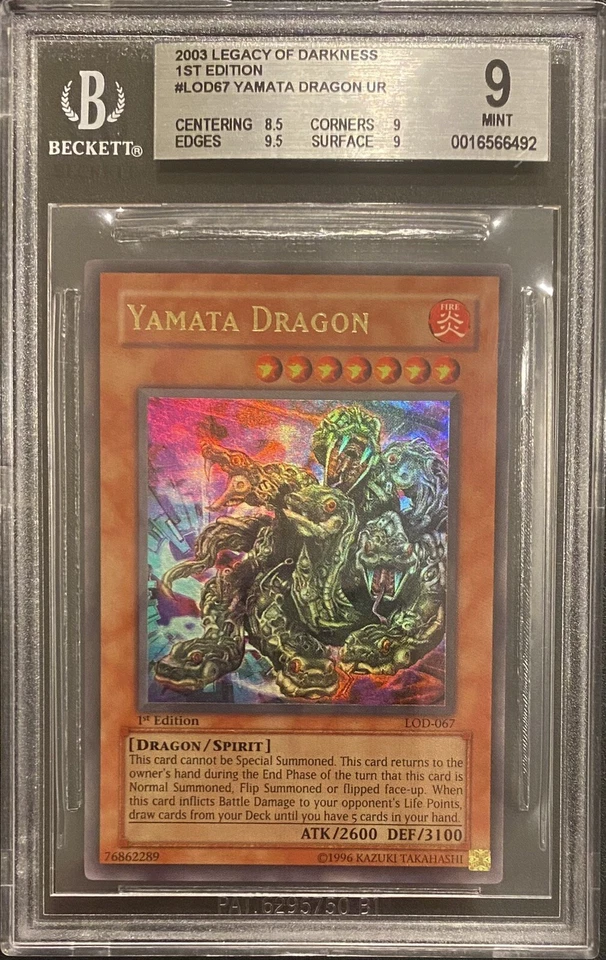 2003 BGS 9 YUGIOH LEGACY OF DARKNESS 1ST ED ULTRA RARE YAMATA DRAGON 🔥 - Image 1 of 1