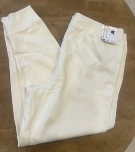 NEW Champion Jogger Sweatpants Pants Men’s XXL Cream Natural Workout C Logo NWT - Picture 1 of 14