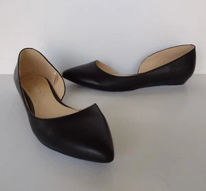 Zapatos planos Nine West para mujer de cuero vegano negro recortado punta talla 8 - Imagen 1 de 4